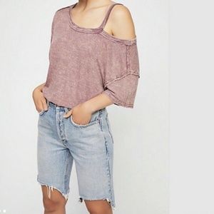 NWT Free People Alex Cutout Tee